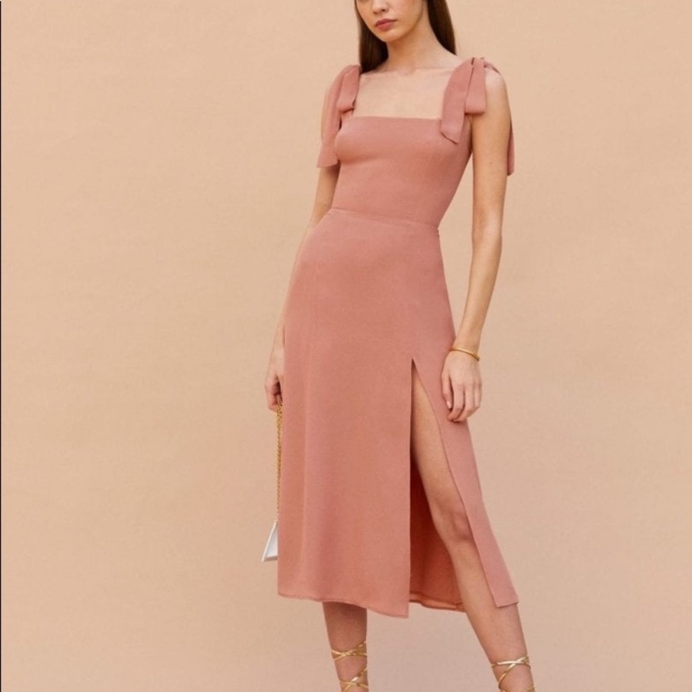 Reformation Twilight Dress  Color: Praline - Picture 5 of 10